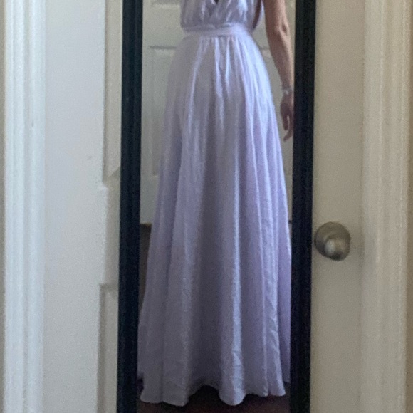Lovers + Friends lavender purple sleeveless plunging neckline formal prom dress - Picture 8 of 12